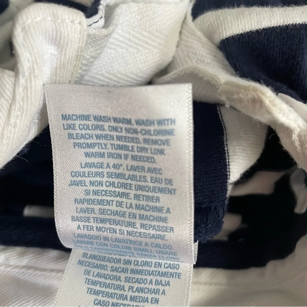 Ralph Lauren Blue & White Striped Long Sleeve Romper size 3 months